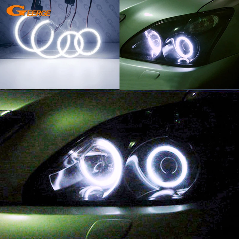 For LEXUS RX 300 330 350 400h Toyota Harrier U3 Excellent Ultra Bright COB Led Angel Eyes Kit Halo Rings Day Light