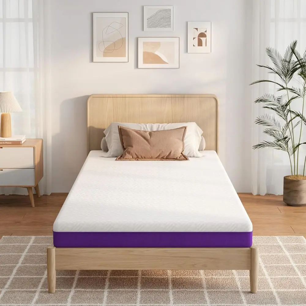 6 Twin Mattress for Dorms, Daybeds, Living Rooms - Gel Memory Foam, Medium Firm, Washable Cover