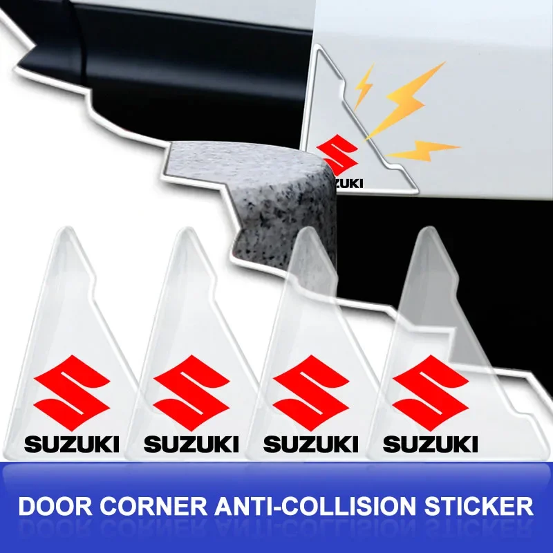 

Silicone Car Door Corner Protector Anti-Collision Scratch Cover For Suzuki Swift Sport Jimny Grand Vitara Alto SX4 Across Ignis