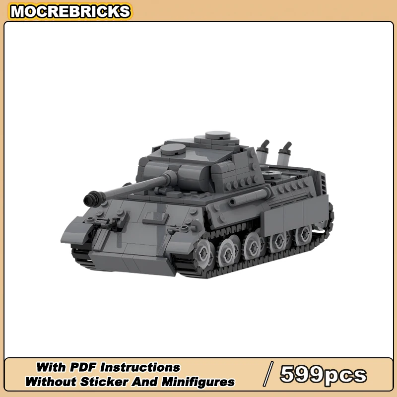 

Military Series Panzer V Panther German Tank MOC Building Blocks WW II Transport Armored Vehicle Technology Bricks Toys Sets