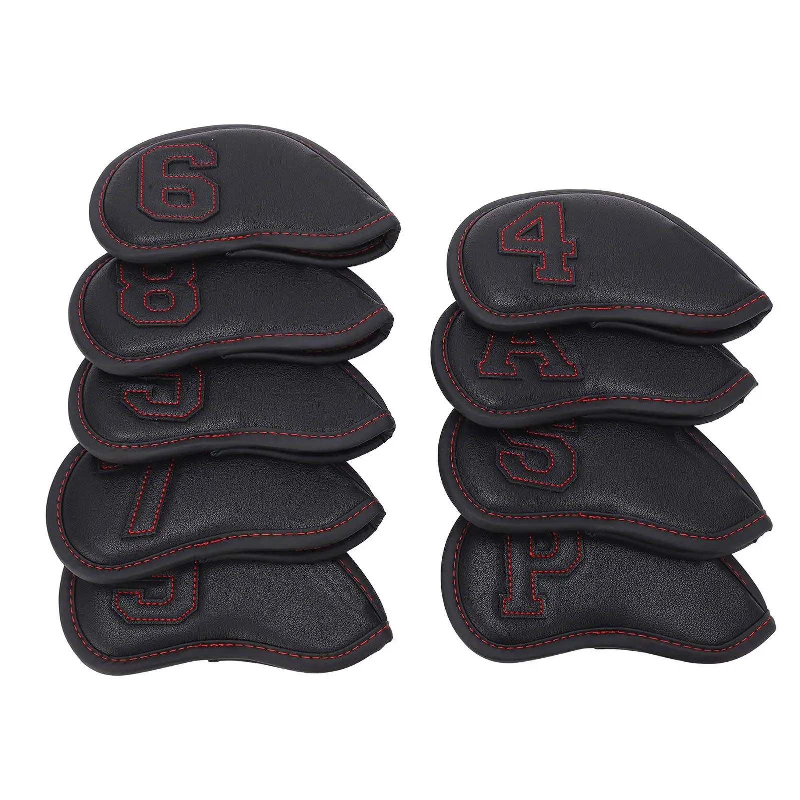 9Pcs Iron Head Covers Set - Waterproof & Sunscreen Protective Sleeves for Big Iron Figures