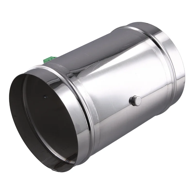 ABRS-2Pcs 125 مللي متر الفولاذ المقاوم للصدأ أنابيب الهواء الكهربائية المثبط صمام HVAC مجاري الهواء بمحركات الهواء المثبط AC220V المحرك محرك