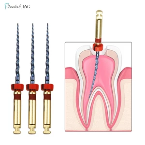 Dental root canal file, super rotary files, golden endodontic files, titanium nickel instrument, dentistry, 21mm, 25mm 10 Main Sales Rotary Lima - №10