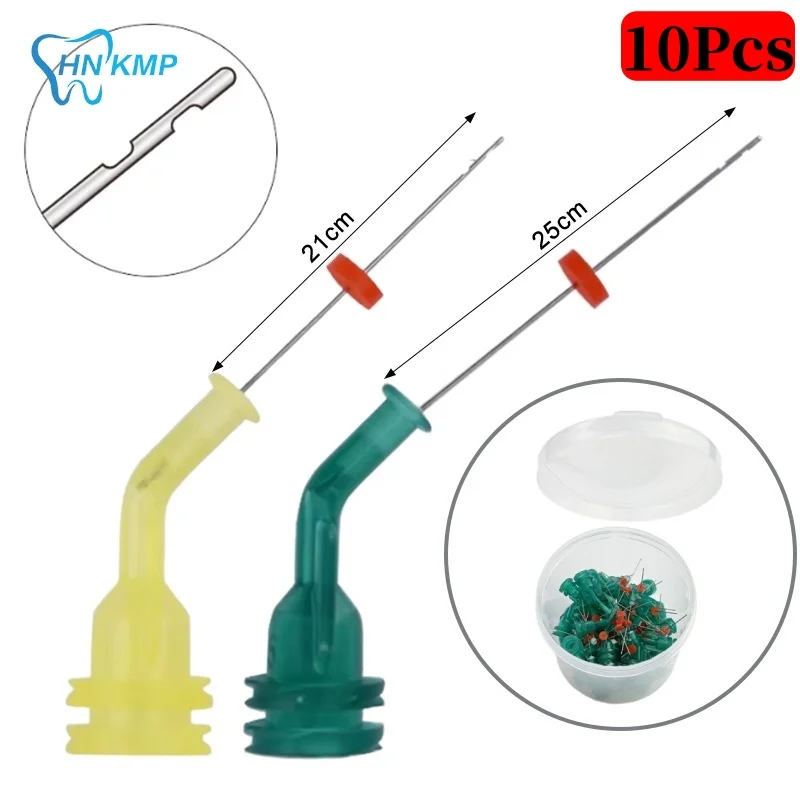 10 adet Diş Endodontik Endo Sulama İğne Ucu Çift Taraflı Delik Tek Kullanımlık Yeniden Kullanılabilir Kök Kanal Şırınga İpuçları Diş Malzemeleri