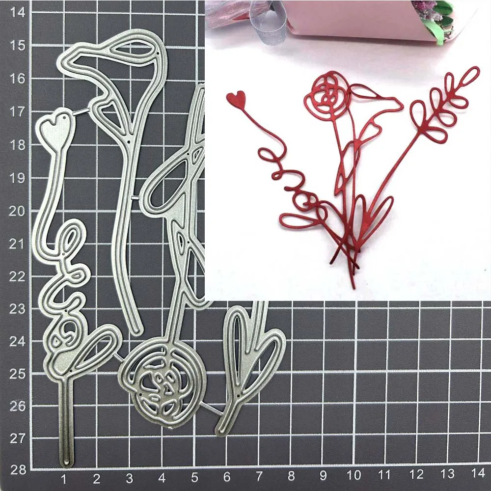 Blumen-Metall-Stanzformen für Scrapbooking, dekorative Prägung, Fotoalbum, Papierkartenherstellung, DIY handgemachtes Kunsthandwerk
