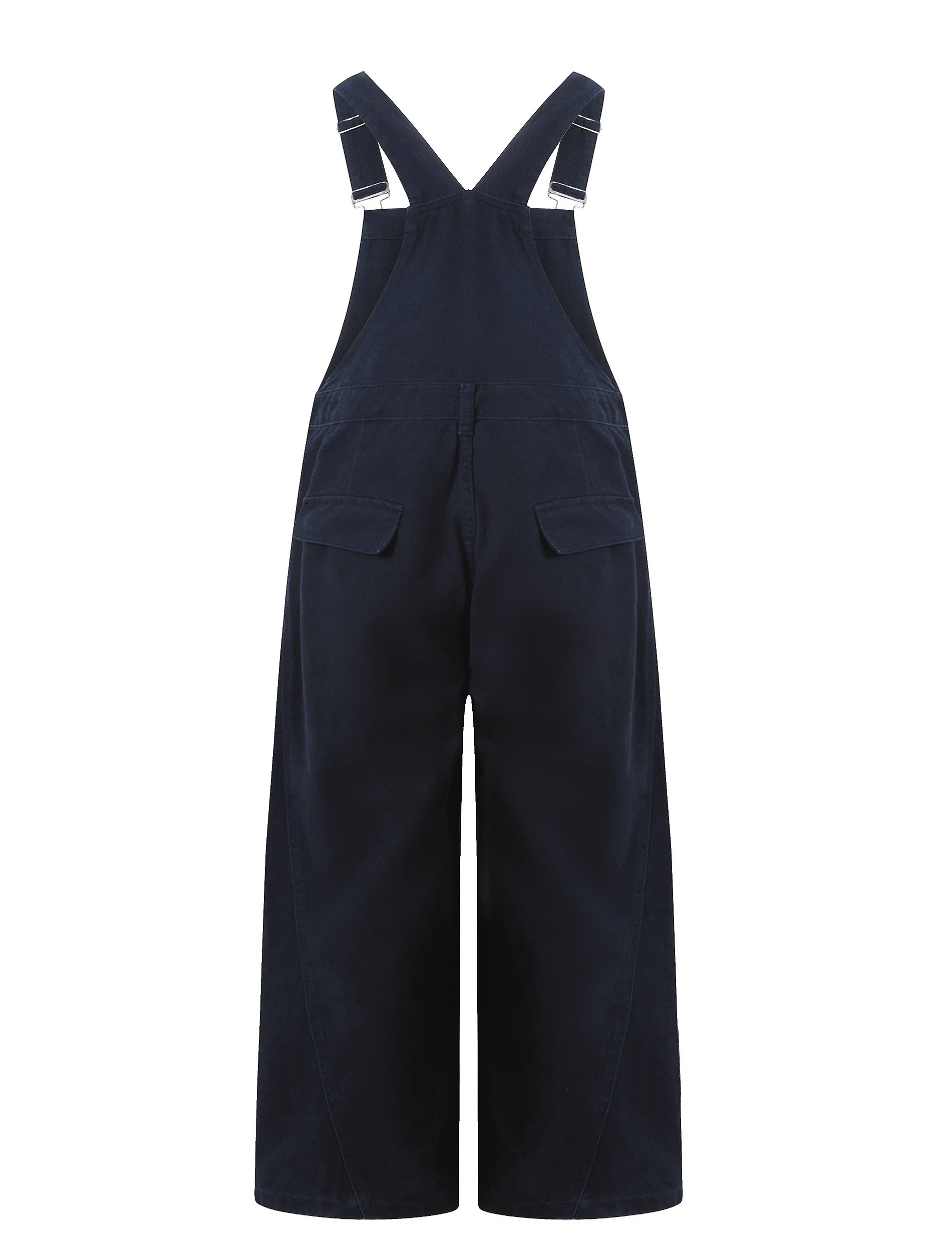 Americano retro workwear sle macacão jeans feminino solto perna larga macacão de cintura alta calças compridas material algodão faionable