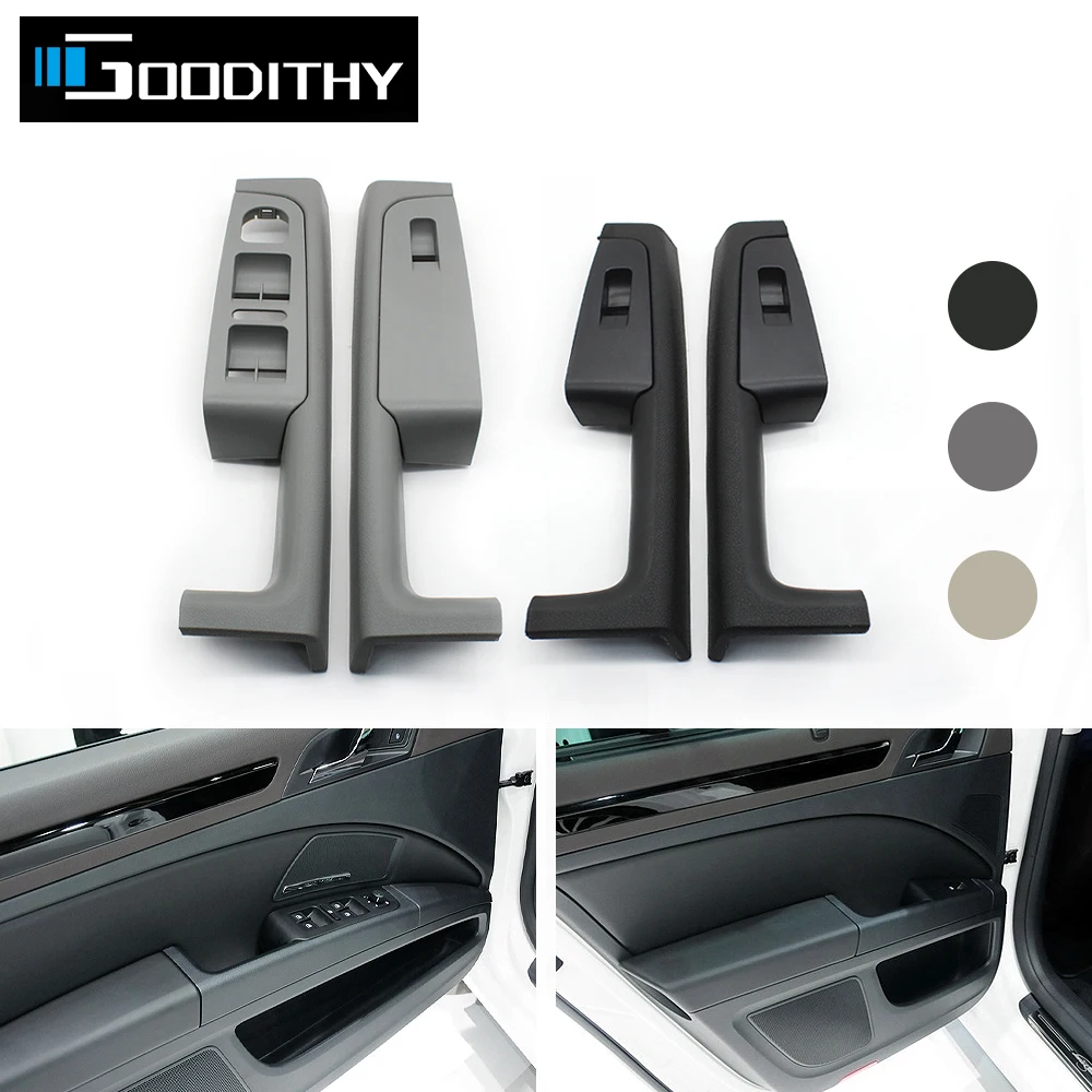 

Beige Black Gray Interior Front Rear Door Handle Armrest Frame Lifter Switch Control Panel Trim For Skoda Superb 2008-2013