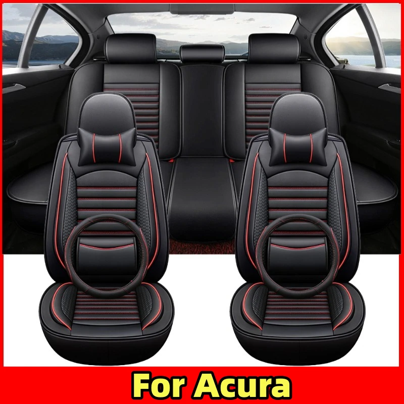 

Car seat cover waterproof wear-resistant PU leather luxury waist-fixed front and rear row full wrap seat cover For Acura