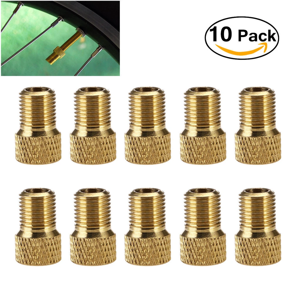 

4/10Pcs Valve Adapter Pump Convert Presta To Schrader Copper Valve Adaptor Wheels Gas Nozzle Tube Tool Bike Bicycle Accessories