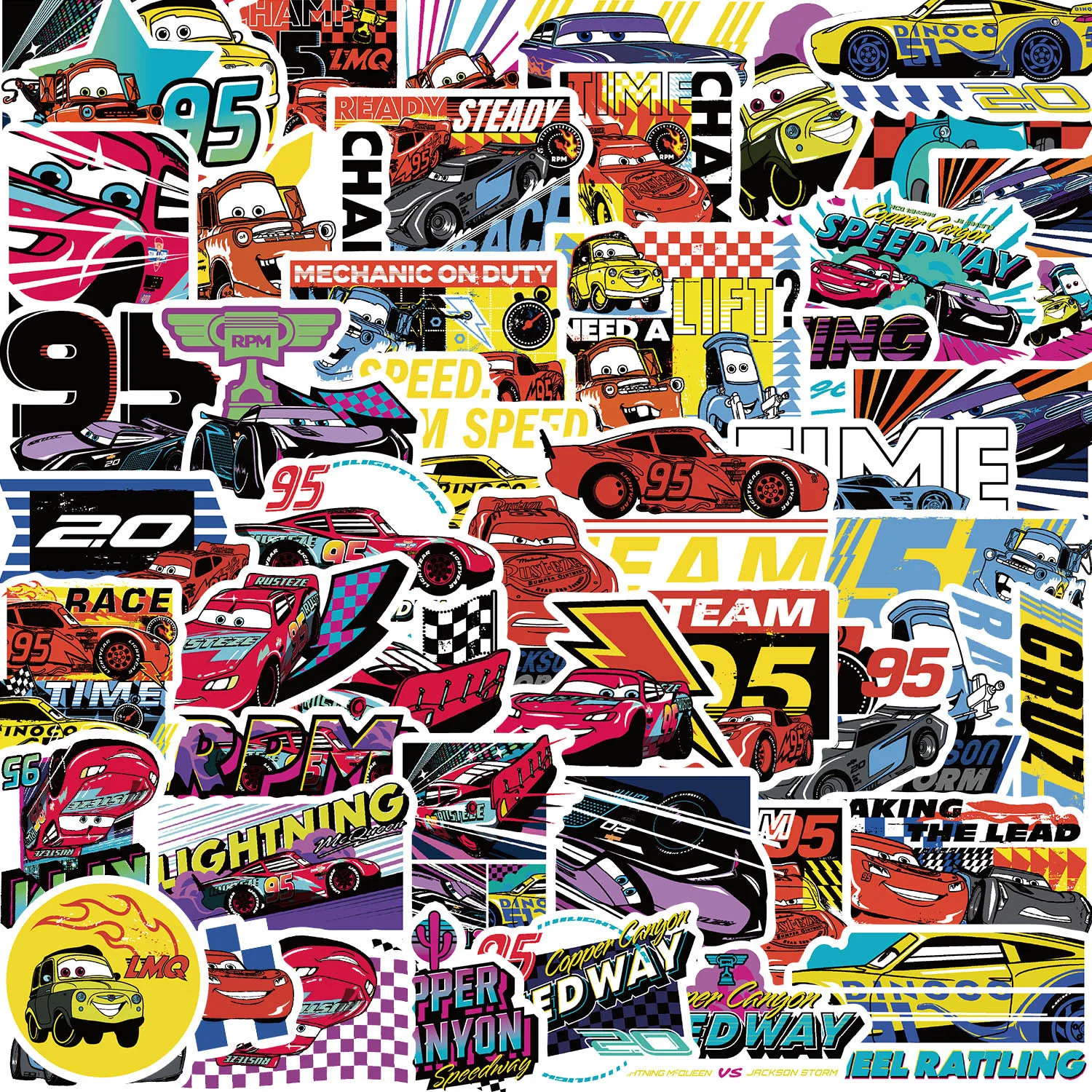 50 قطعة/100 قطعة الكرتون سيارة ليلة سباق الكتابة على الجدران ملصقات الزخرفية الغيتار الأمتعة DIY بها بنفسك ملصقات مقاومة للماء لعبة ملصقات