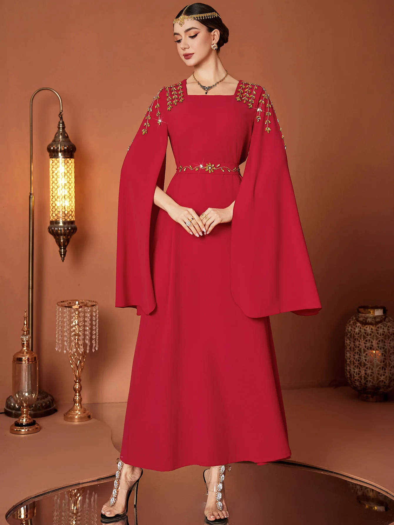 Eid Muslim dress women Abaya diamond maxi Long Dresses Vestidos Largos Party caftan Jalabiya Ramadan dubai Arab long Robe 2025