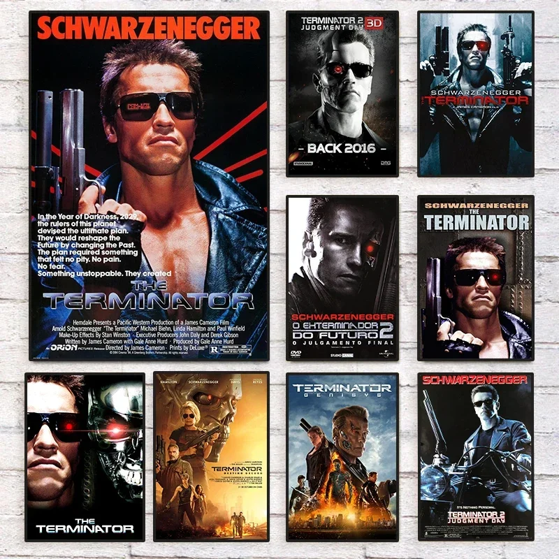 The Terminator American Sci Fi Movie Poster Arnold Schwarzenegger Photo Print Canvas Painting Wall Art Picture Room Home Decor