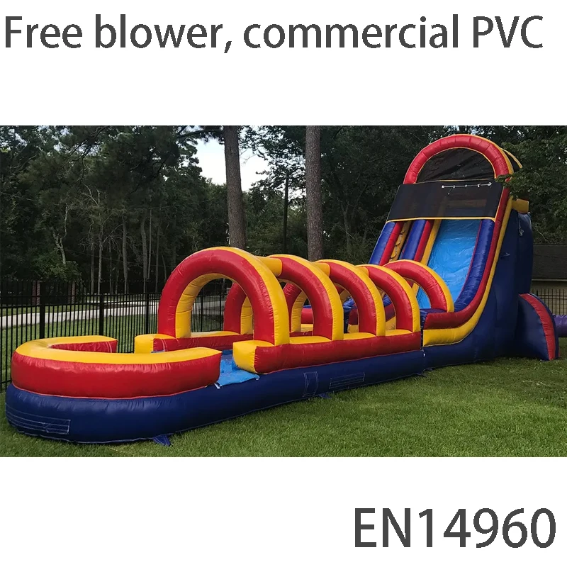 

Большой надувной бассейн для детей и взрослых, комбинированная горка, набор для аквапарка, безопасный и прочный, подходит для вечеринок и мероприятий