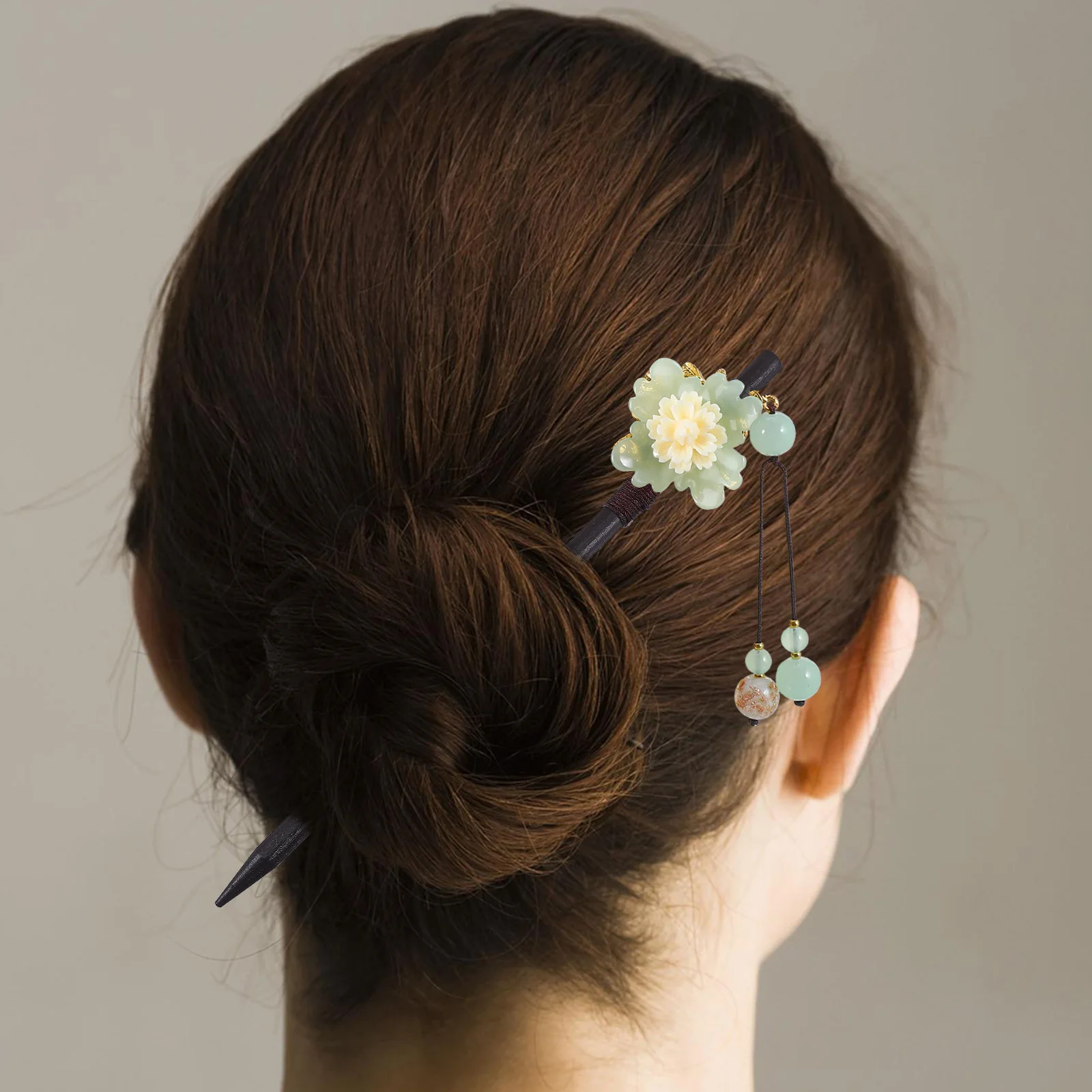 

Luxurious Ancient Customs Hairpin Vintage Flower Shape Headdress Handmade Cosplay Hair Stick For Hanfu Accessories Festival