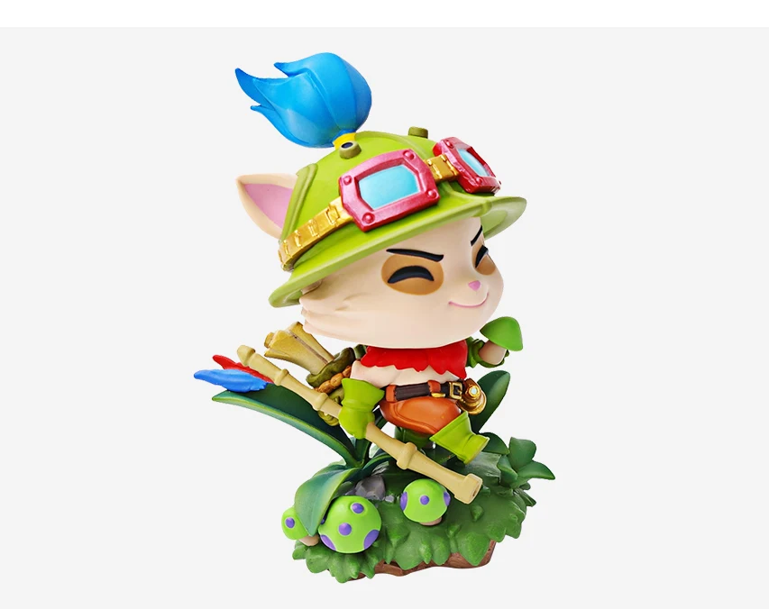 Original LOL League of Legends The Swift Scout Teemo Q Version Game Anime Figures Collectible Ornaments Model Toys Gift