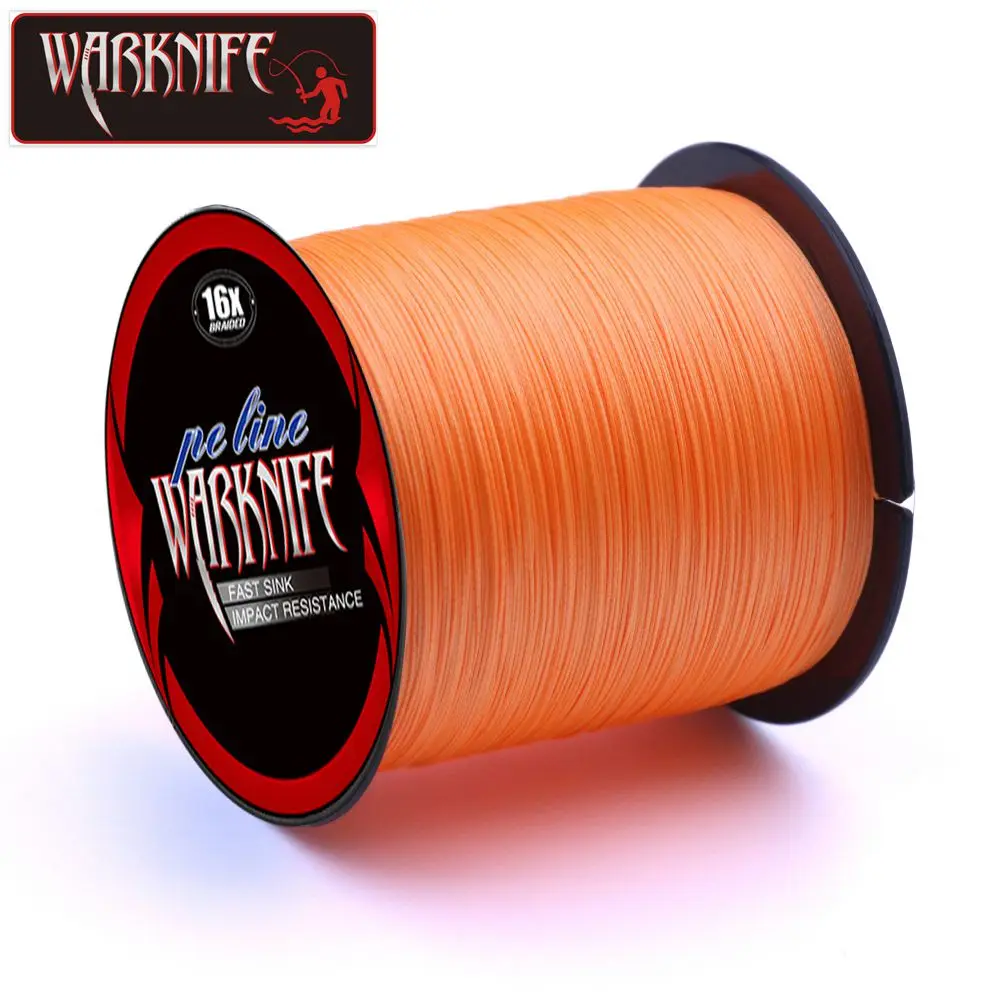 Warknife 16 Strands 250M 350M Hollow Core PE Braid Extreme Japan Braided Fishing Line 20LBs-500LBs Fishing Assist Line Fish Line
