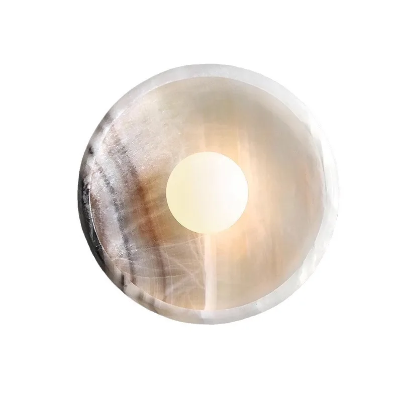 

Настенный светильник из натурального нефрита, французский свет, роскошная дизайнерская модель, лампа для входа в комнате