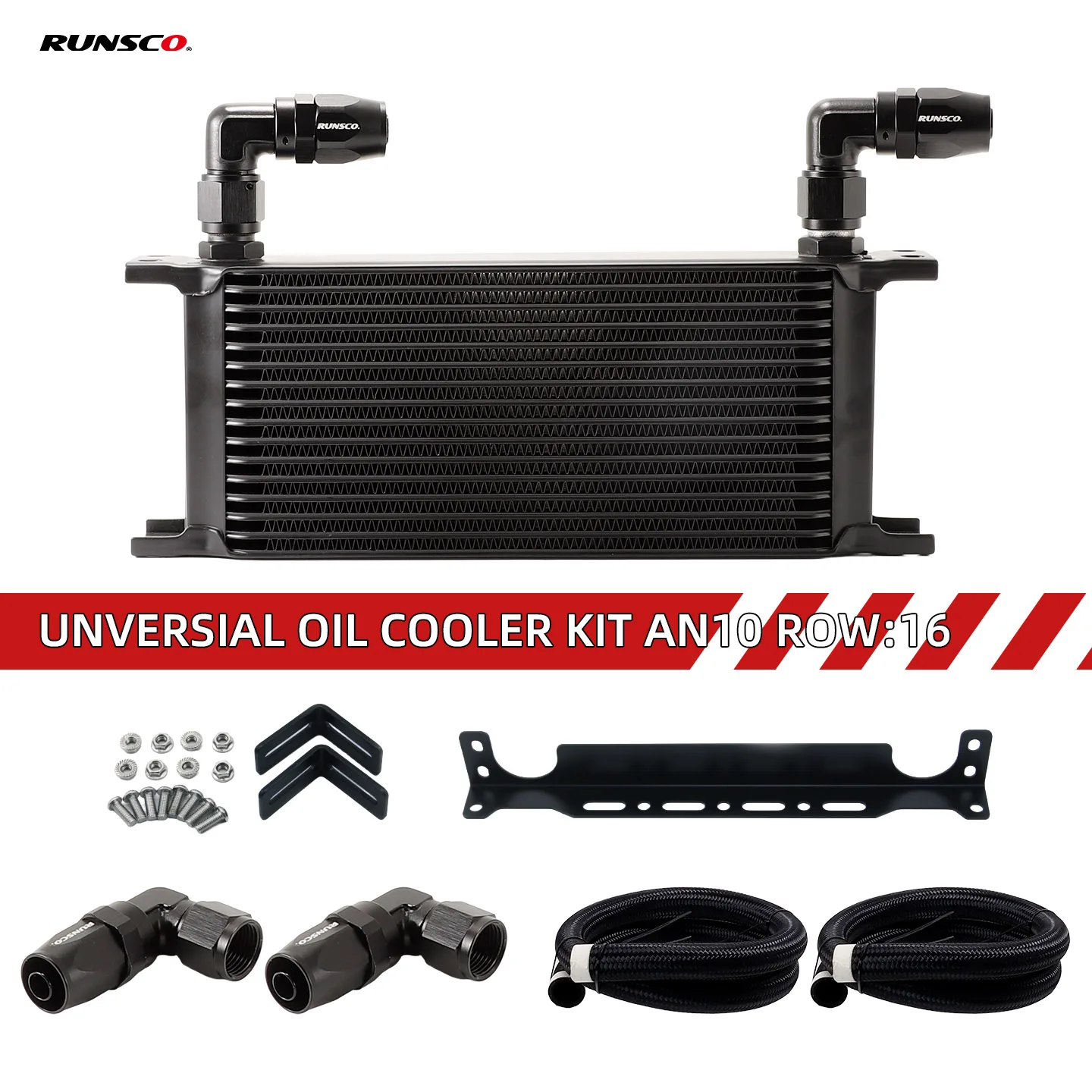 

AN10 Aluminum 16 Rows British Type Car Engine Oil Cooler Cooling Radiator Replacement Universal Cooler