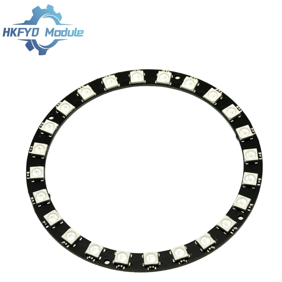 1-10pcs WS2812 5050 RGB LED Module 24bit Full-Color Round Development Board Individually Addressable Smart Light for DIY Project