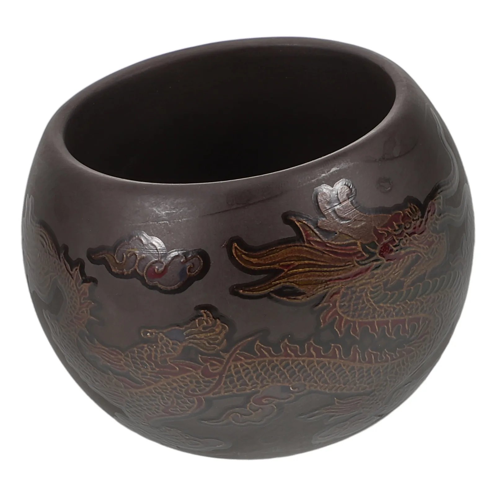 

Small Egg Ceramic Tea Cup Retro Chinese Style Classic Tea Drinking Cup for Home Office Tasting