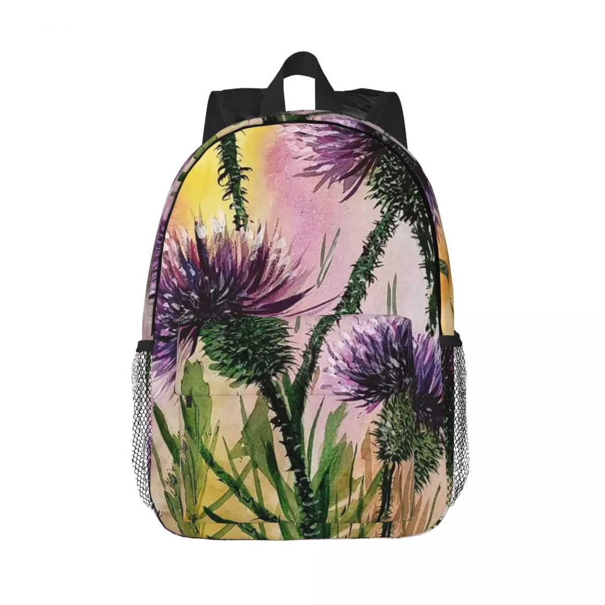 Scotch Thistle Plant Design Backpack Daypack Large Capacity Boys Girls BookBag Shoulder Bags for Men Women Children School Bag