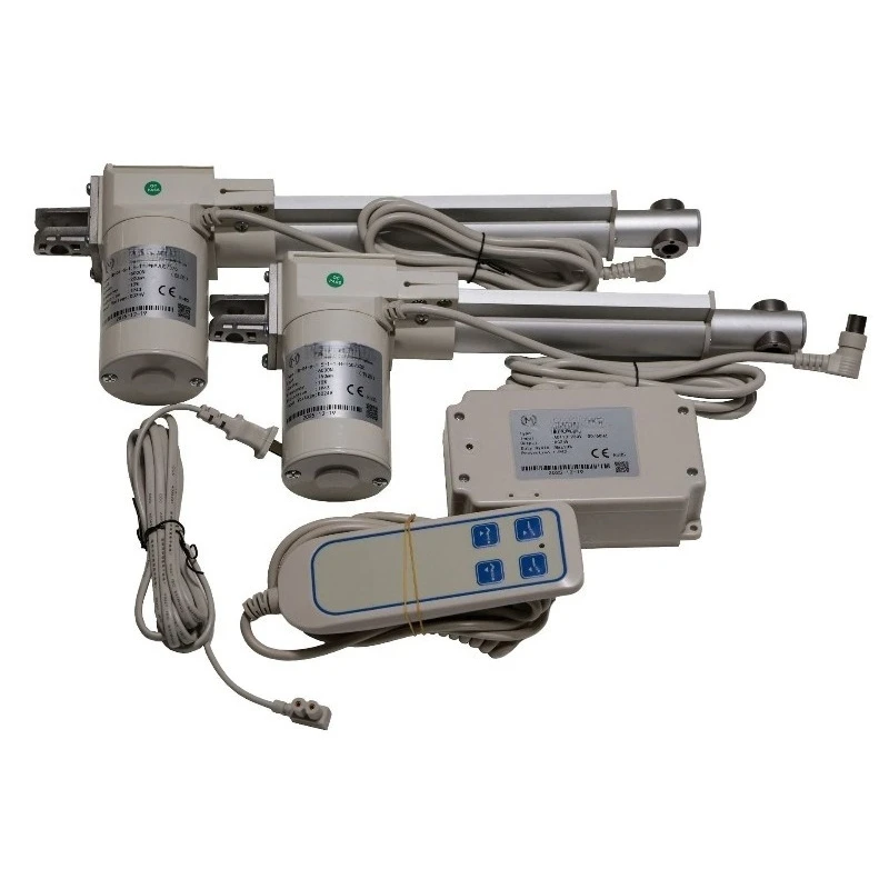 24V Electric Linear Actuator Kit, 2000N High Force Aluminum Alloy Telescopic Push Rod with Controller for Medical Bed