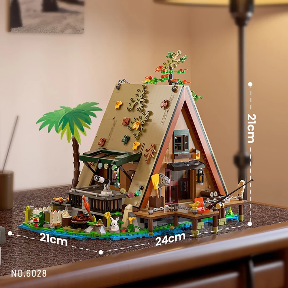 Forest Cottage Micro Building Blocks Set Woodland Cabin DIY Assembly Model Home Desktop Decor Creative Gift for Nature Lovers ﻿