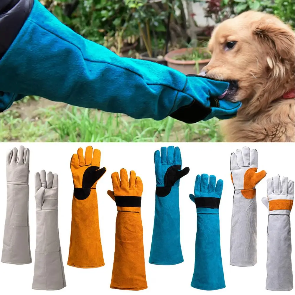 Anti-bite Gloves for Cats Mink Bite-resistant Gloves Bite-resistant Handling Gloves Thickened Long Arm for Cats for Grooming