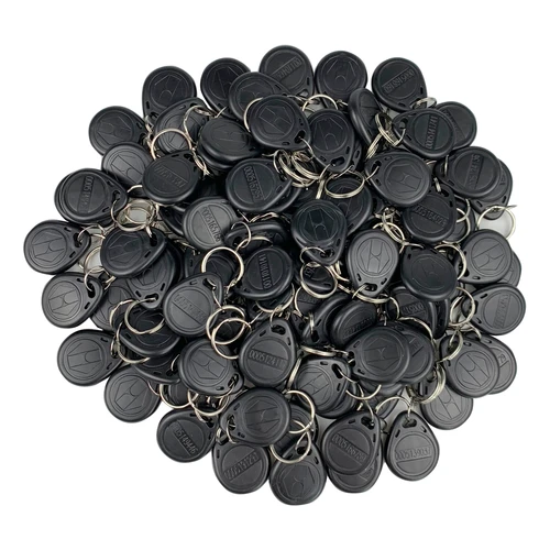 Imagen 2 del producto 100 Uds 125KHz RFID Keyfobs Control de acceso llaveros tarjeta RFID llaveros para sistema de Control de acceso de puerta TK4100/EM4100 etiquetas de ficha