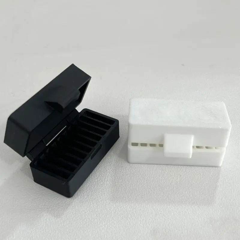 CR2032 Button Battery Holder 10 Slot Visual Lid Prevents Loss Secure Storage Box 83CE