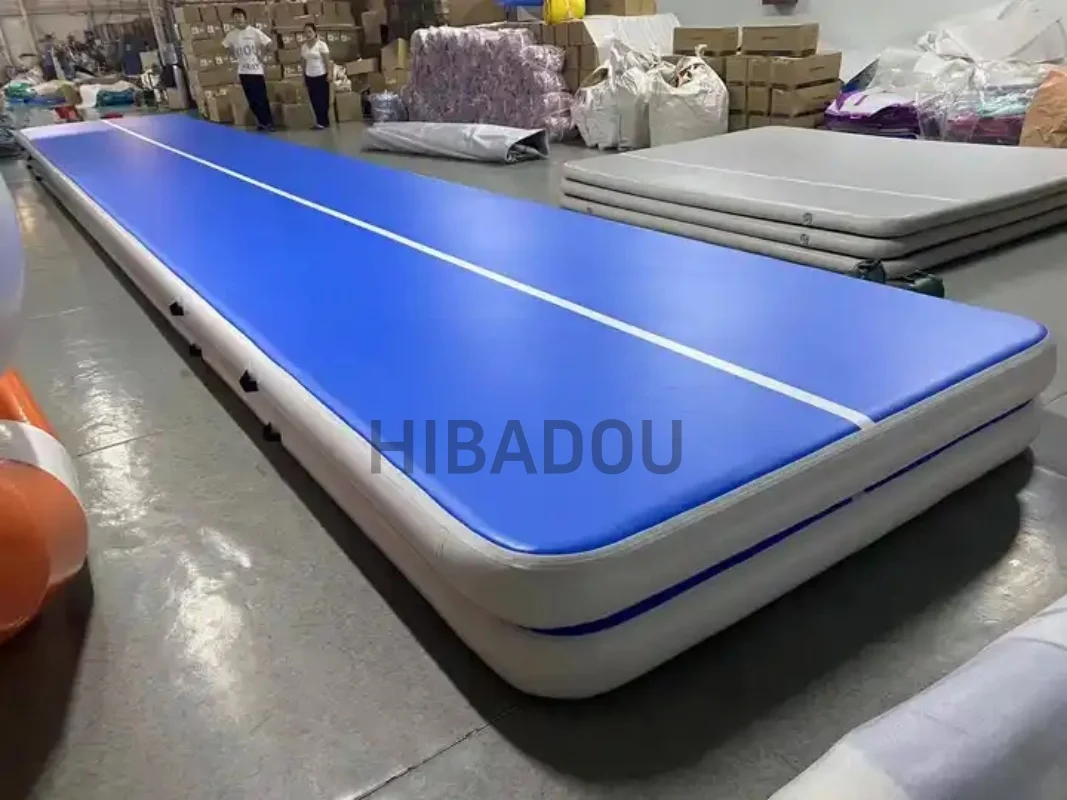 Tapis gonflable de culbutage d'air, 4x2m 5x2m 6x2m, piste de gymnastique, tapis d'air de 8 pouces d'épaisseur pour usage domestique/entraînement/Cheerleading