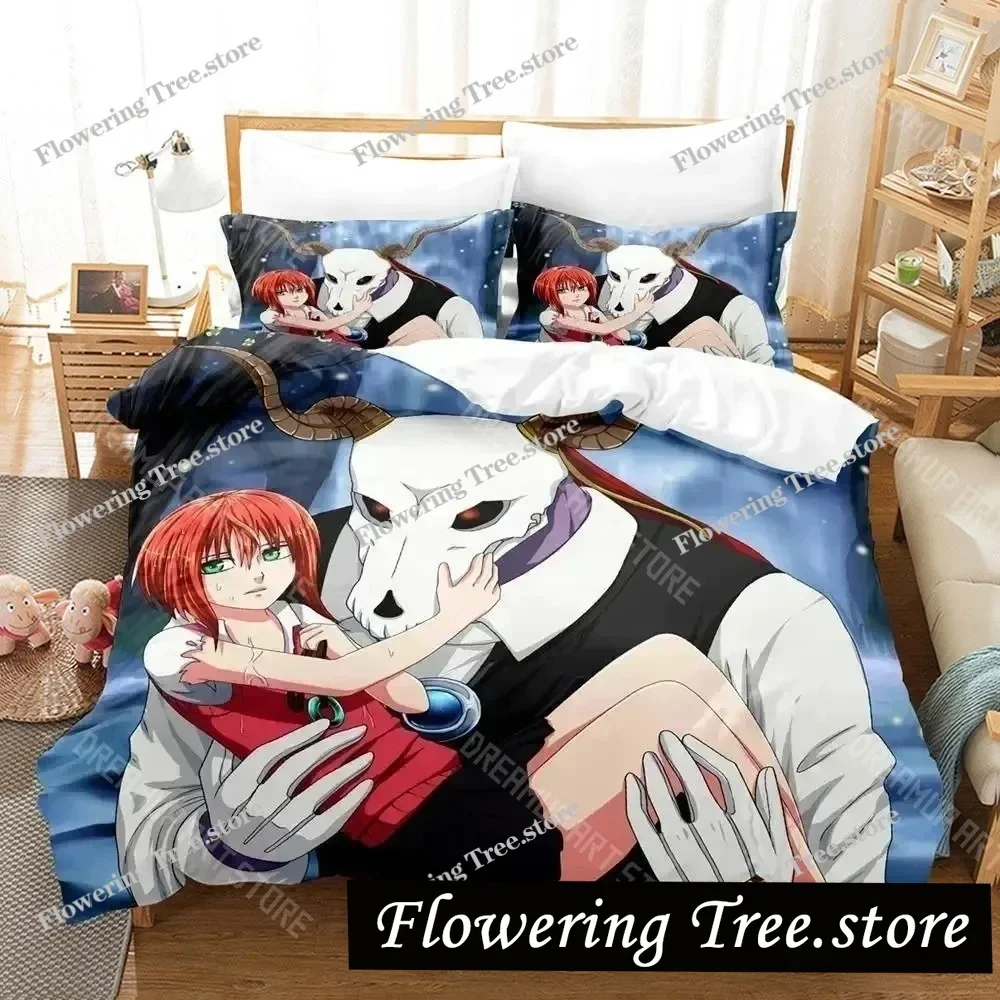 

Anime Ancient Magus' Bride Bedding Set Duvet Cover Bed Set Quilt Cover Pillowcase Comforter king Queen Size Boys Adult Bedding