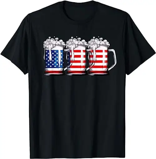 Beer American Flag 4Th Of July Merica Drinking Usa T Shirt Sweat 16031