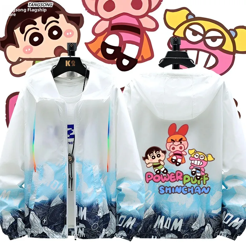 

Ультратонкая солнцезащитная одежда с мультяшным аниме-принтом, мужская куртка, дышащая, легкая, летняя верхняя одежда