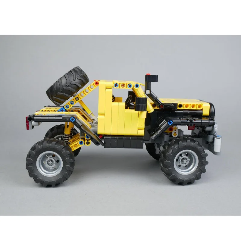 MOC-99645 نموذج مكعبات بناء شاحنة صفراء صغيرة كلاسيكية جديدة، 543 قطعة، هدية لعبة عيد ميلاد وعيد الميلاد للأولاد والكريسماس #5