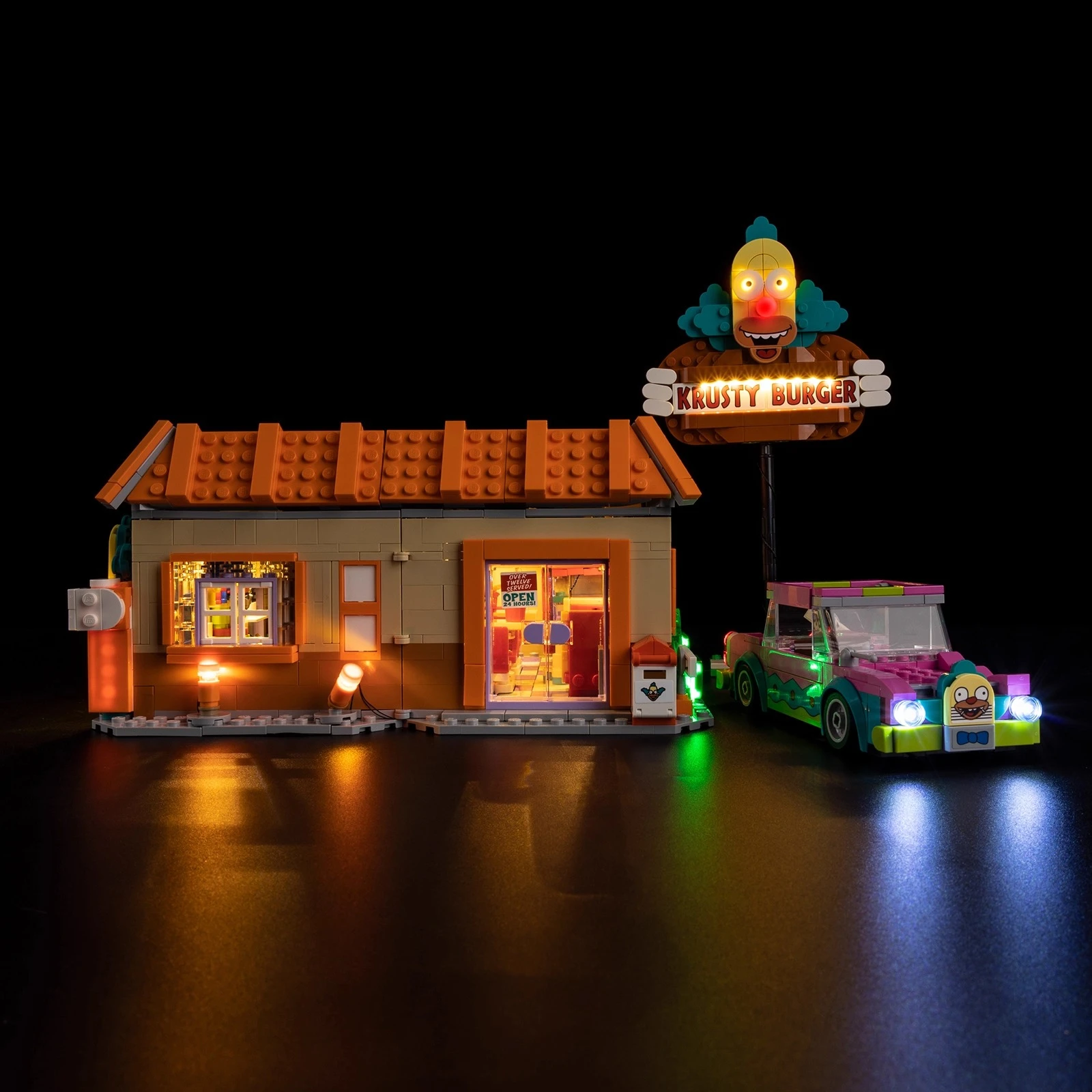 Conjunto de iluminação LED sem modelo adequado para LEGO The Simpsons Krusty Burger 10352 (não inclui blocos de construção)