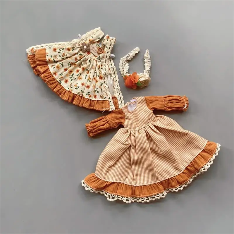 Ziemlich lässig 1/6 BJD Puppe Kleidung Outfit 30 cm Prinzessin Puppe DIY Dress Up Rock Kopfbedeckung Strampler Hosen Top Puppe Zubehör Geschenk