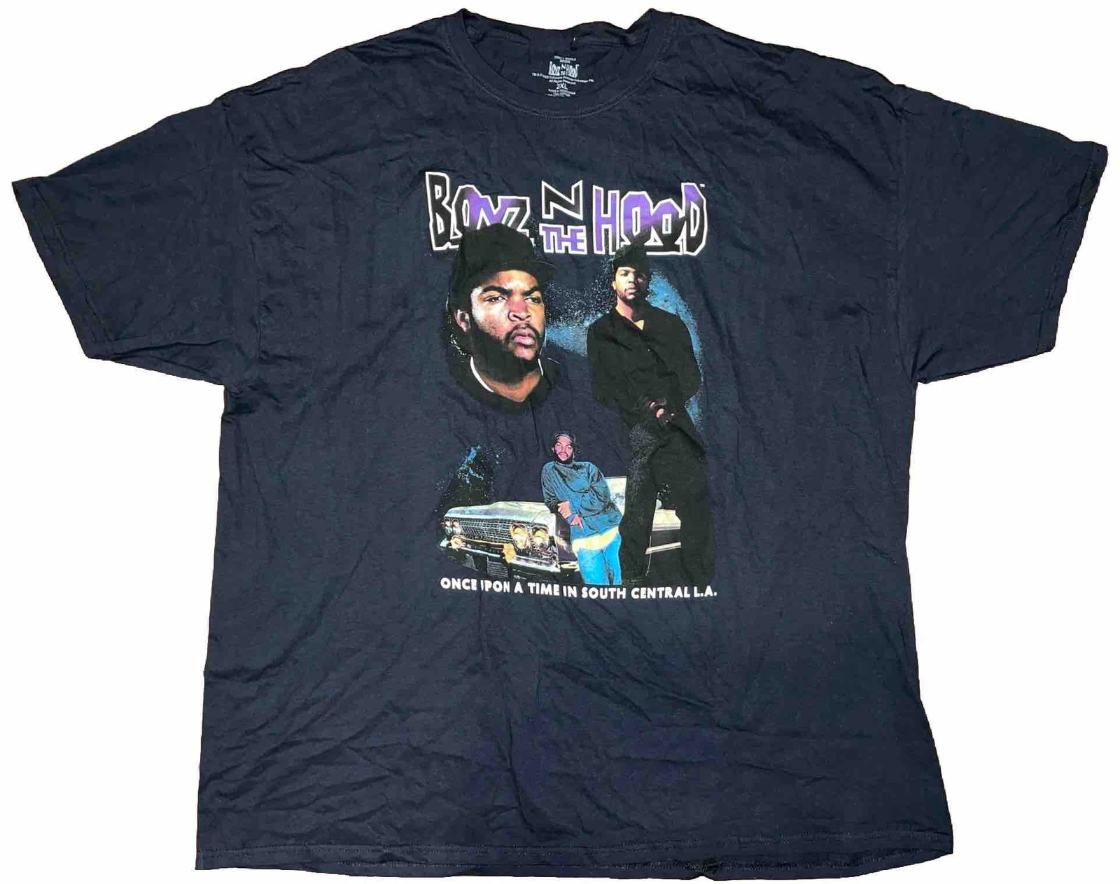 

Boyz In The Hood: 2XL Retro T-Shirt (90s Hip-Hop/RAP ICE CUBE,L33”W27”
