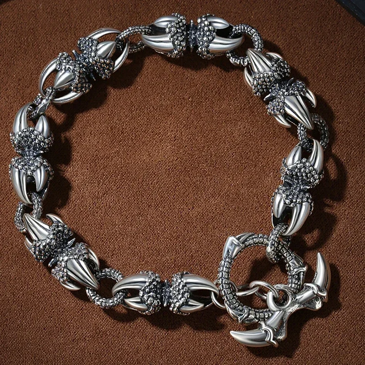 New Domineering Dragon Claw Bracelet Men Handmade Tide Cool King Kong Pestle Light Luxury Niche Design High Sense Jewelry - view 3