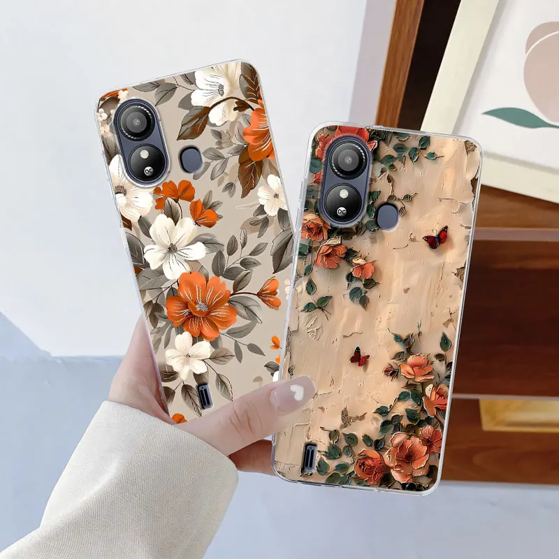 For ZTE Blade L220 L210 L9 L8 Case Luxury Phone Case For ZTE Blade L220 L9 Butterfly Flower Clear Soft Silicone Protective Cover