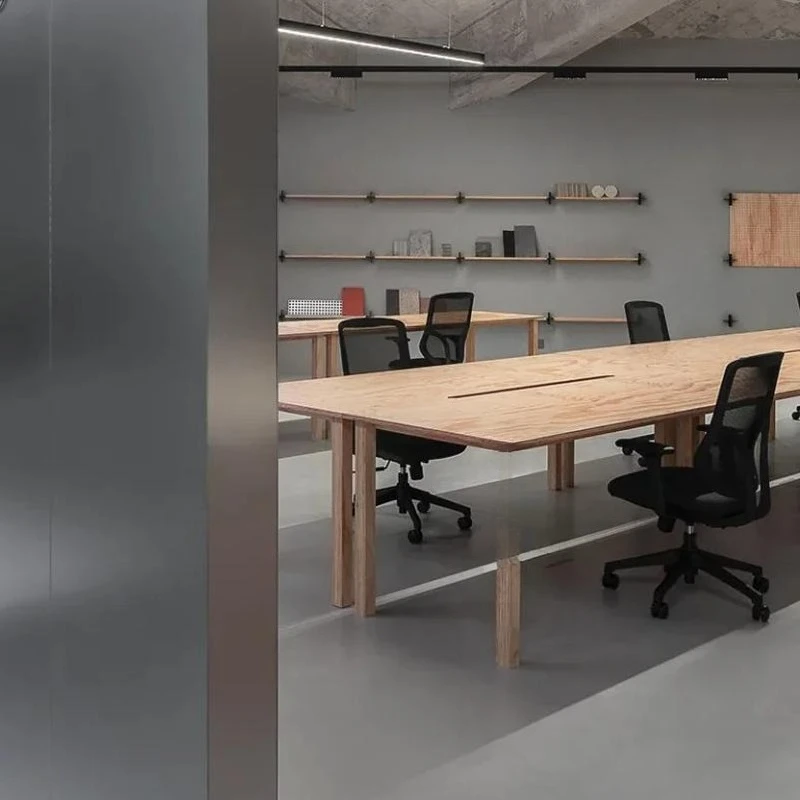 Modern simple birch multi-layer board long office computer table workbench training negotiation conference table