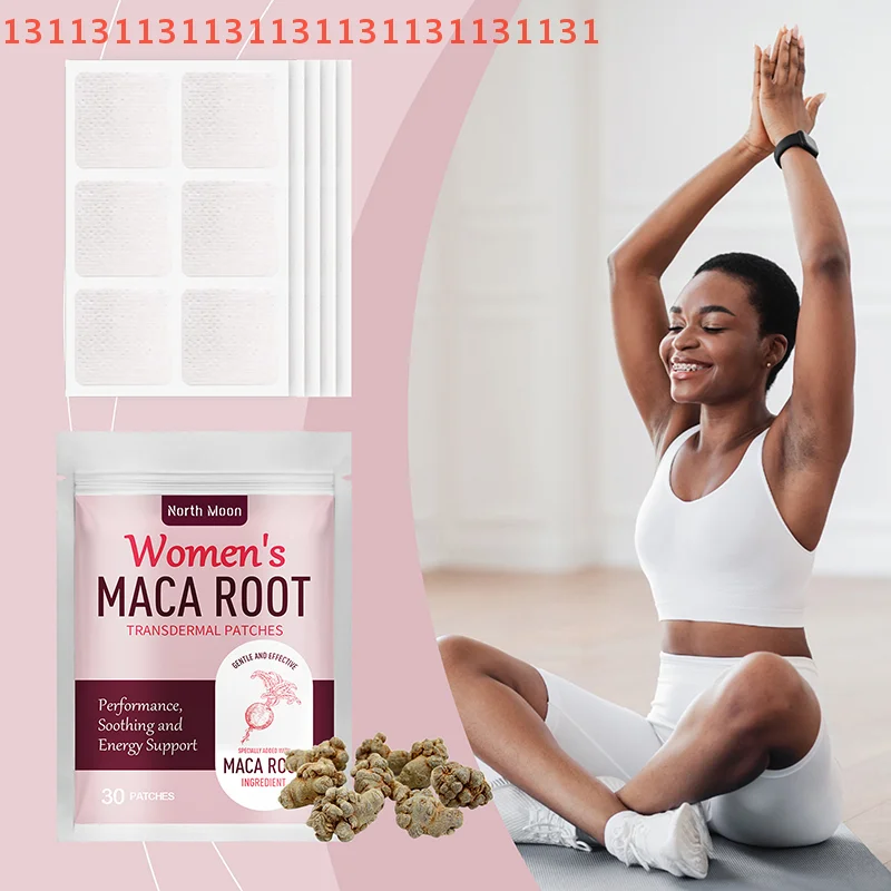 30 عددًا من رقع ماكا الطبيعية عبر الجذور للنساء للعناية بالجسم وتعزيز الطاقة وتوازن الهرمونات ومكمل خاص #5