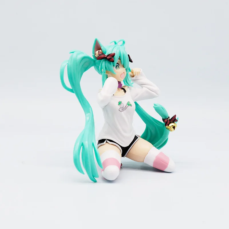 11CM Anime Hatsune Miku X Cinnamoroll Figuur Anime Perifere Collectible Modellen Decoratieve Decoraties Kinderen Kawaii Gift