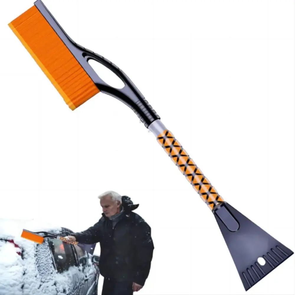 New Upgraded Car Snow Shovel Horizontal Design Snow Scraping Window Defrosting Shovel Frost God Multifunctional Tool