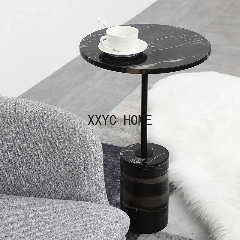 

Modern minimalist natural marble coffee table set modern creative design hotel villa round wholesale customized side table