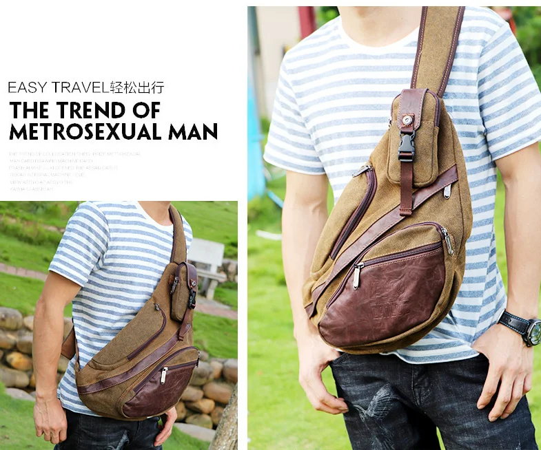 

Мужской рюкзак на слинге, сумка через плечо, нагрудная сумка, рюкзак для ноутбука, альпинистский военный спортивный дорожный холст, мужские сумки на одно плечо