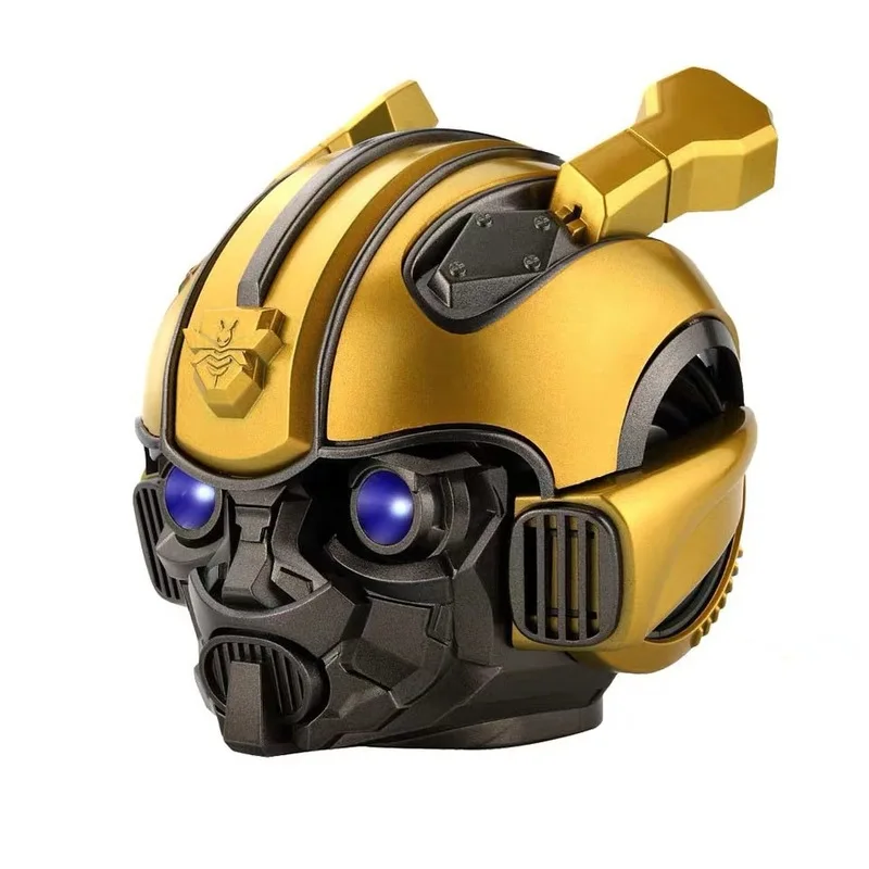 Bumblebee Wireless Bluetooth 5.0 Speaker With Fm Radio Anime Celebrity Iron Man  Subwoofer Led Flashing Light Support Usb Mp3 Tf