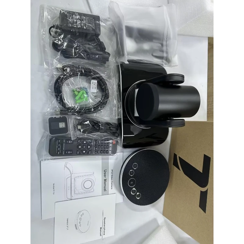 All-in-One Conference Room Video Camera System  3.0 HDMI PTZ Camera and Bluetooth Conference Speakerphone with Microphones