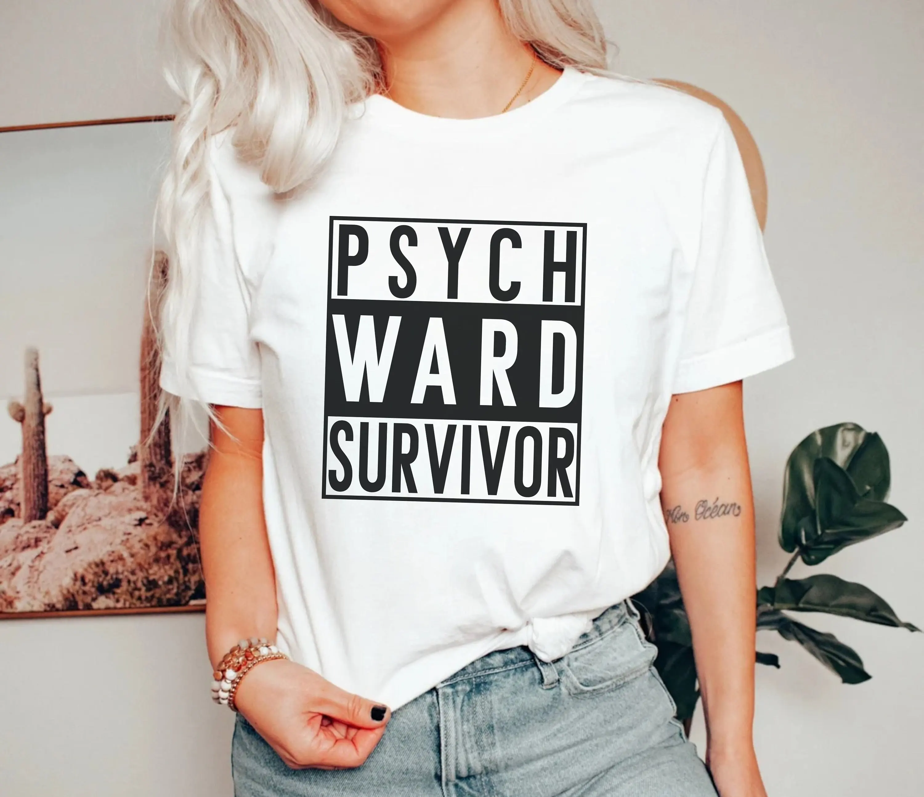 Psych Ward Survivor T Shirt Schizophrenia Schizophrenic Schizoaffective Health Mental Hospital