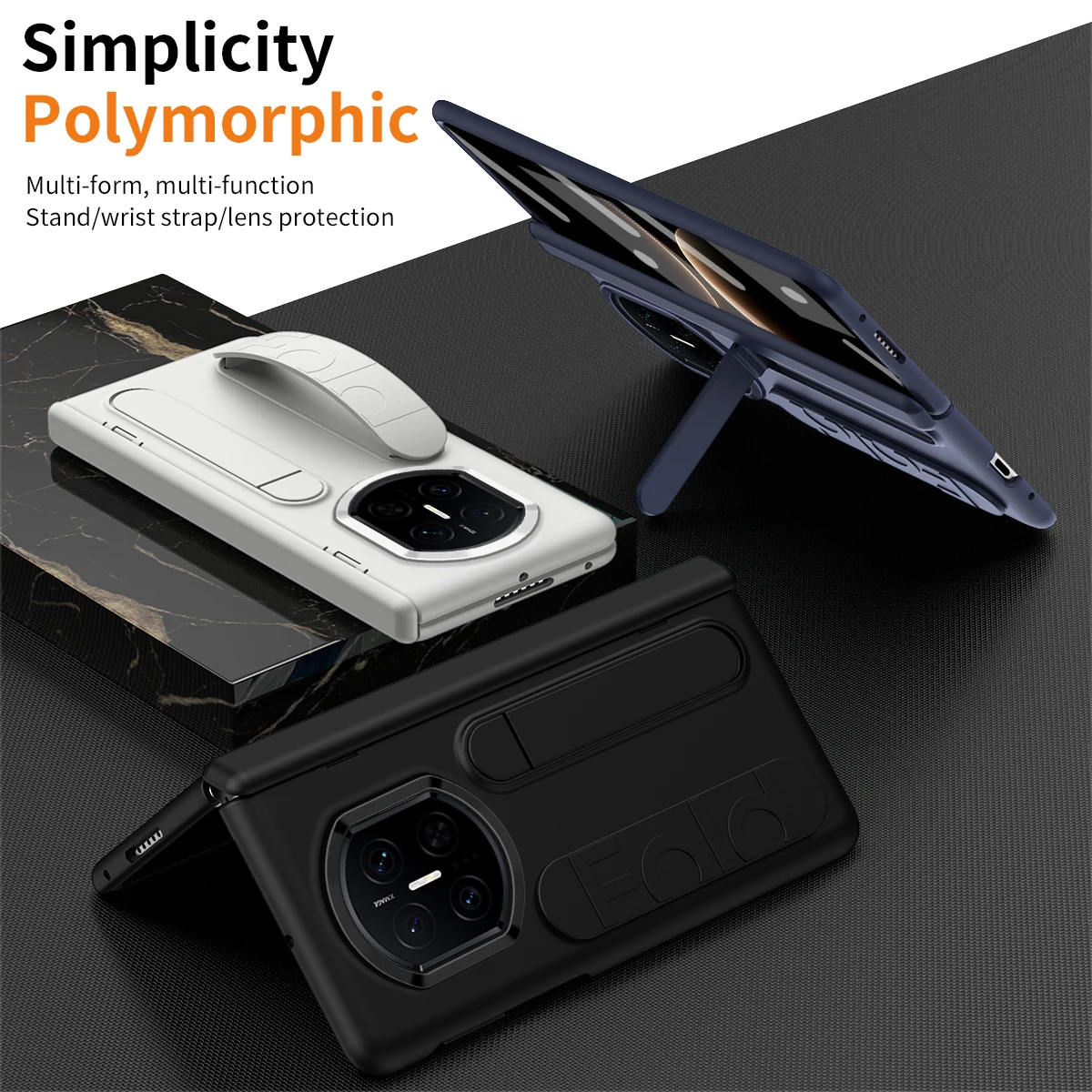 Hinge Funda for Huawei Mate X7 X6 X5 X3 Case Wristband Wrist Strap Stand Front Screen Glass Protection Plastic Cover Capa view 3